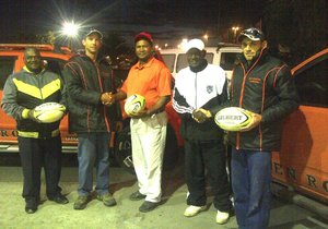 Universals ontvang rugbyballe